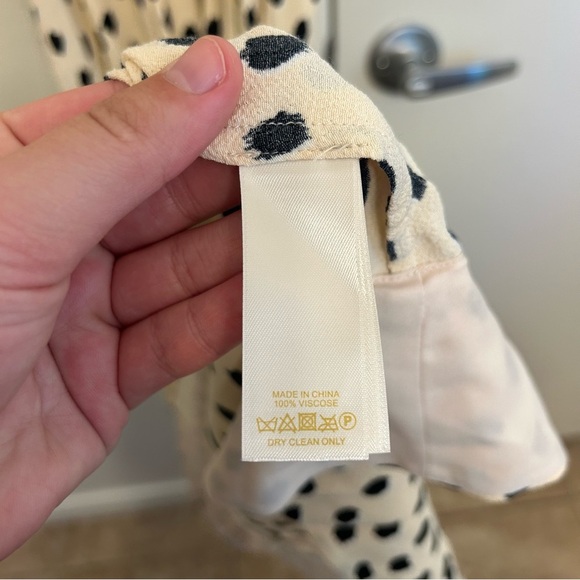 Kate Spade Take a Walk on the Wild Side Halter Dress Size 6 Cream/Black Midi - Picture 7 of 13